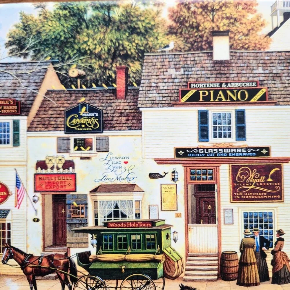 1000 Piece Jigsaw Puzzle Charles Wysocki Olde Cape Cod Horses Carriages
